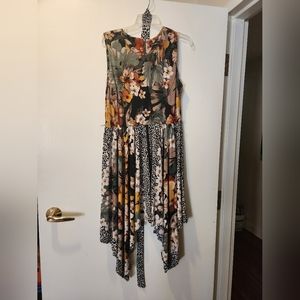 Dress, scarf- like hem. Size 14.